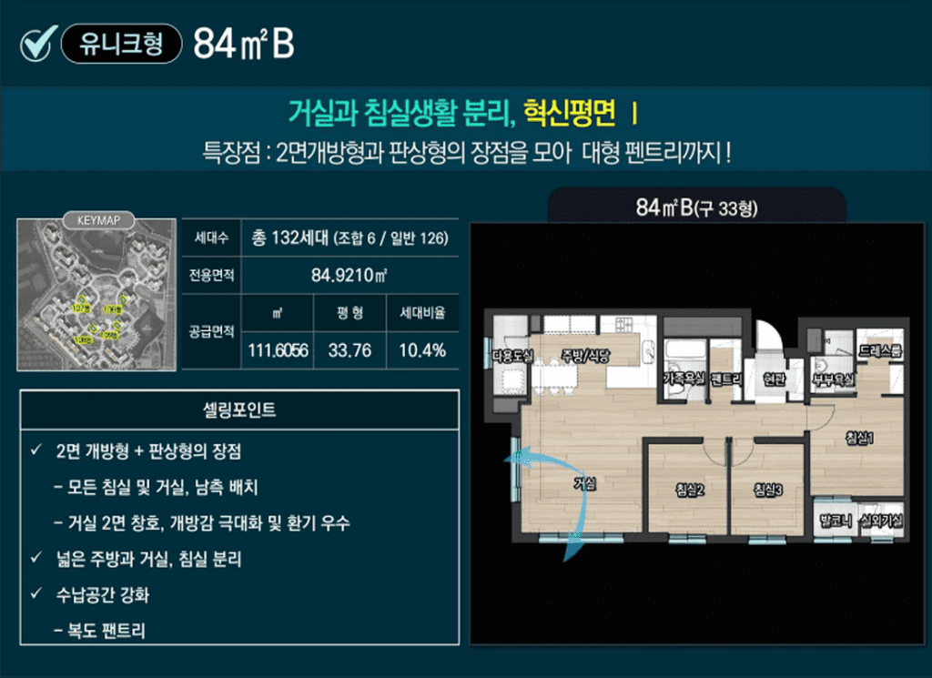 대전 문화자이SK뷰 84㎡B타입