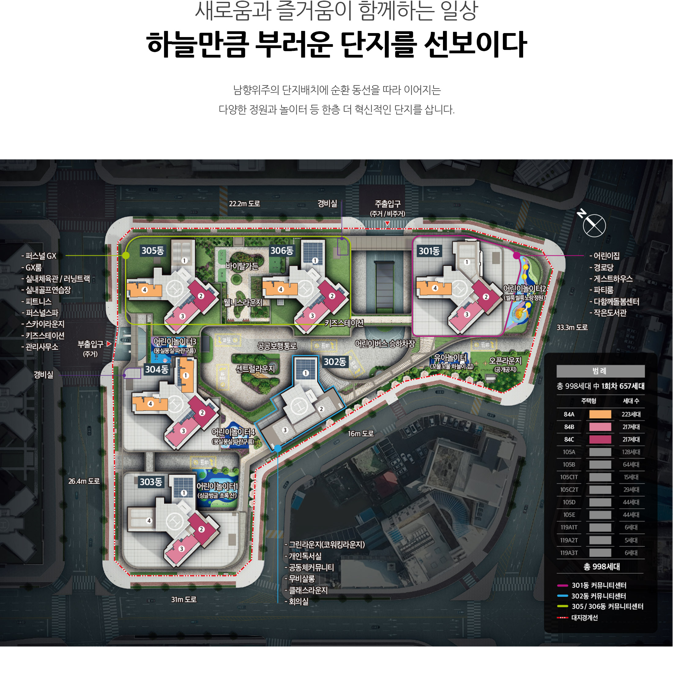 대전 하늘채 루시에르 단지배치도